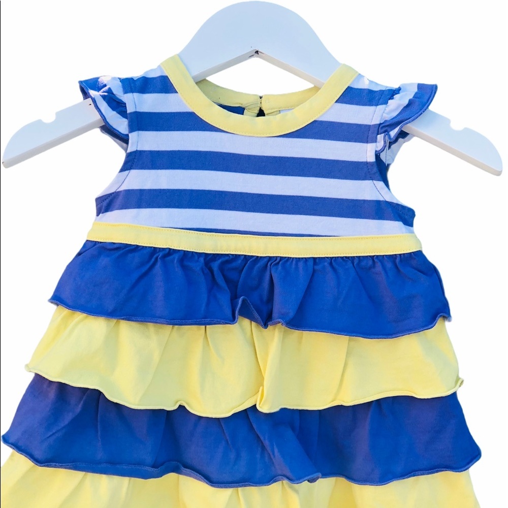 👗Hanna Andersson striped ruffles baby girl dress